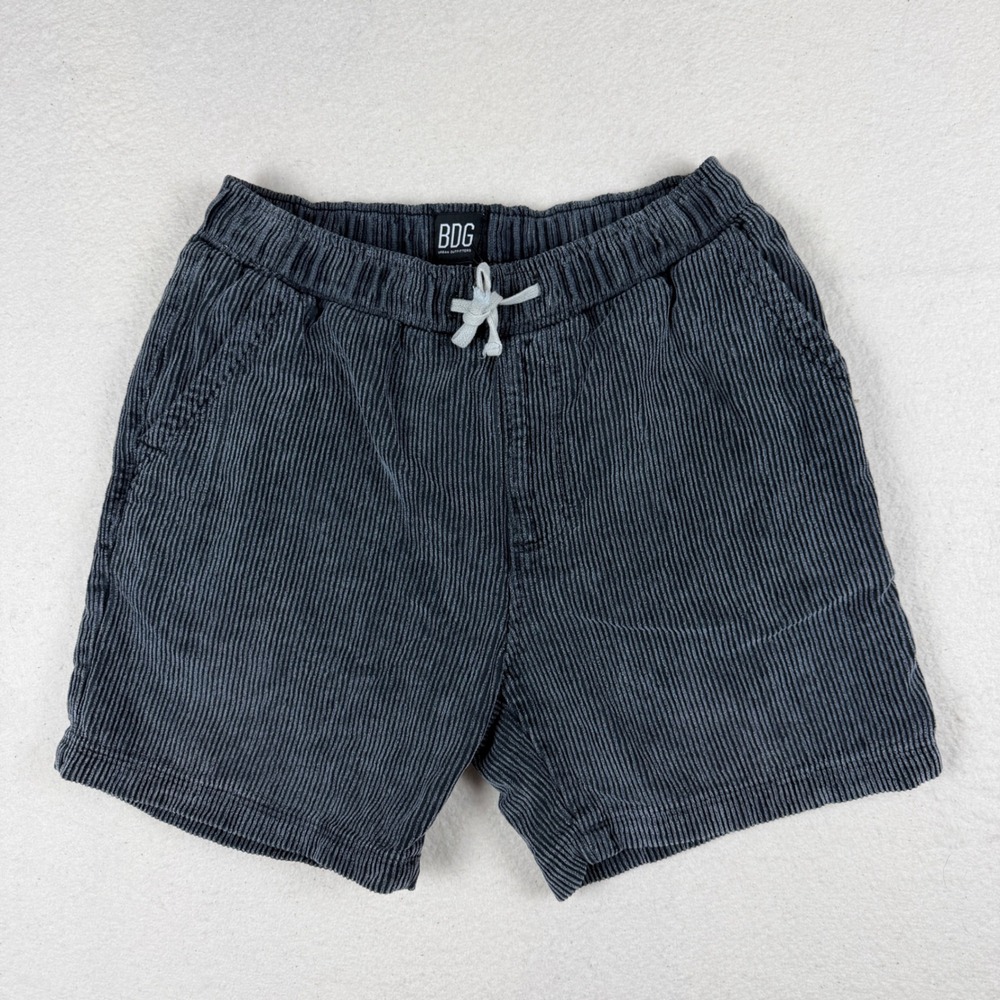 BDG Urban Outfitters Mens Gray Corduroy Drawstring Shorts Size S Small 5 Inseam